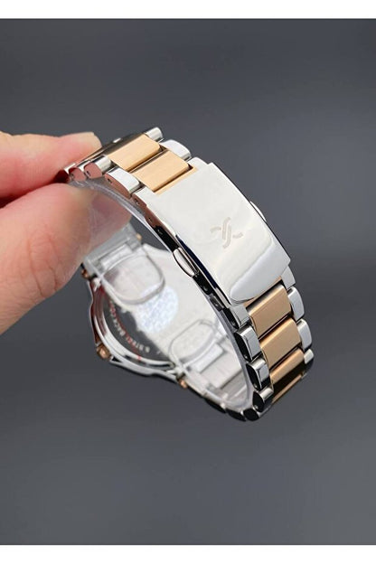 Montre-bracelet pour femme Daniel Klein , bracelet en acier, couleur argent rose, étanche à 3 ATM