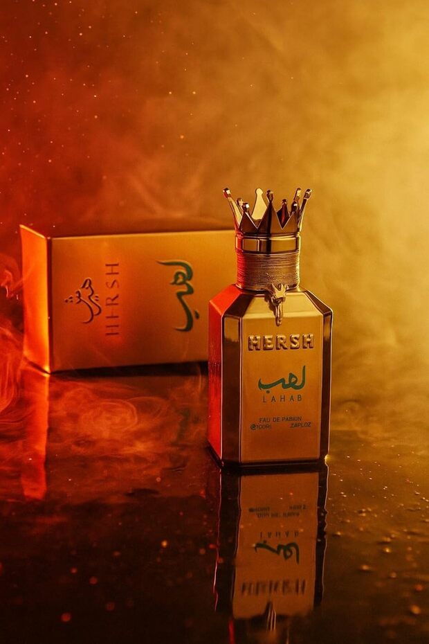 Al-Ezz HERSH Al Ezz Oud "Harsh Lahab" perfume for men, a blend of basil, vetiver, and black pepper - 100 ml