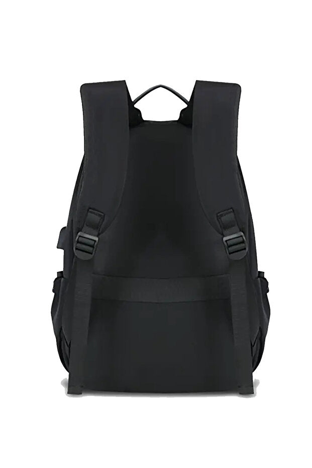 Carnet et sac à dos noirs à fermeture éclair en tissu déperlant D'VERS