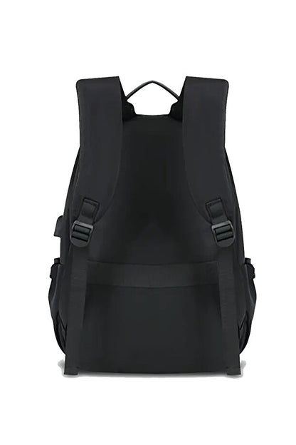 Carnet et sac à dos noirs à fermeture éclair en tissu déperlant D'VERS