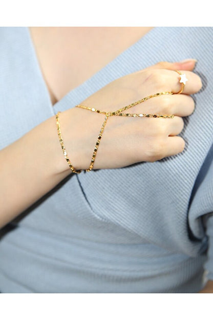 Bracelet Shahmaran à chaîne carrée MARCIELO Accessories  pour un look étincelant