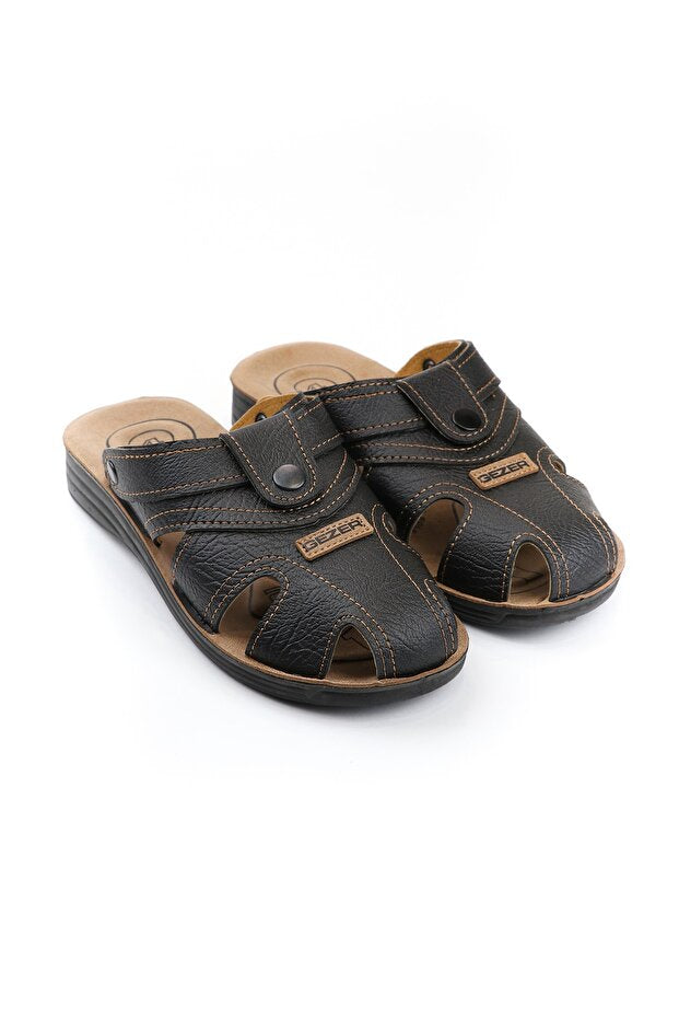 Sandales/pantoufles d'été pour hommes Gezer , réglables par boutons-pression