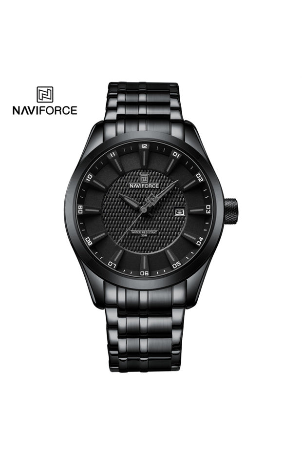 Montre homme Naviforce BGY de marque haut de gamme, étanche, à quartz, style business décontracté, en acier inoxydable.