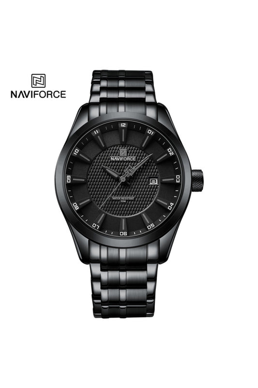 Montre homme Naviforce BGY de marque haut de gamme, étanche, à quartz, style business décontracté, en acier inoxydable.