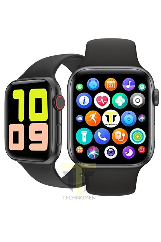 Montre connectée TECHNOMEN  avec menu turc, moniteur de fréquence cardiaque et de pression artérielle, fonction d'appel, compatible iOS et Android, double bouton