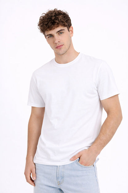 Lot de 5 t-shirts Montland pour homme, 100 % coton, texture douce, col rond