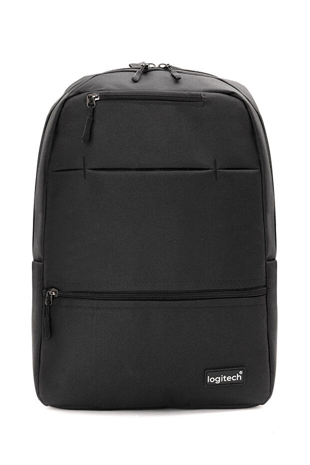 Sac à dos unisexe Logitech Original 15,6" en tissu noir pour ordinateur portable, idéal pour les voyages, l'école et le quotidien.