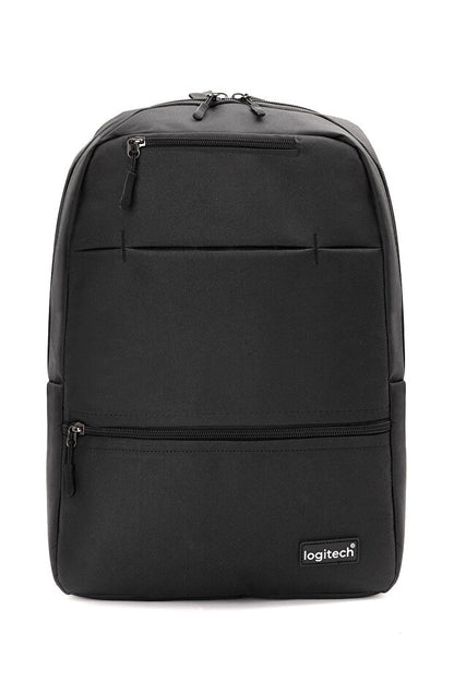 Sac à dos unisexe Logitech Original 15,6" en tissu noir pour ordinateur portable, idéal pour les voyages, l'école et le quotidien.