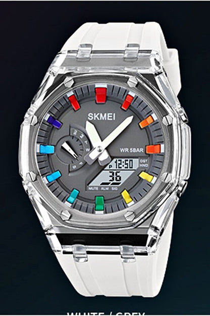 Montre-bracelet LED Skmei  2100 au design sportif coloré