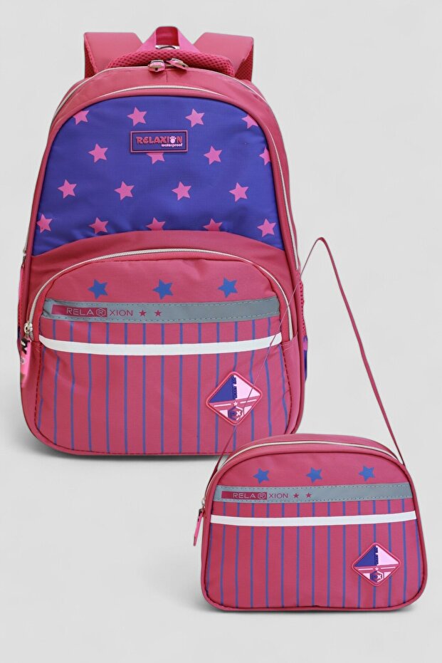 Sac à dos Relaxion  Fed pour école primaire rose et violet Hcrlx1320