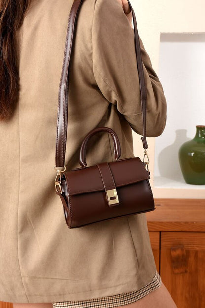 Sac bandoulière General Brands  pour femme, mini sac à main et bandoulière marron foncé, design élégant, bandoulière ajustable