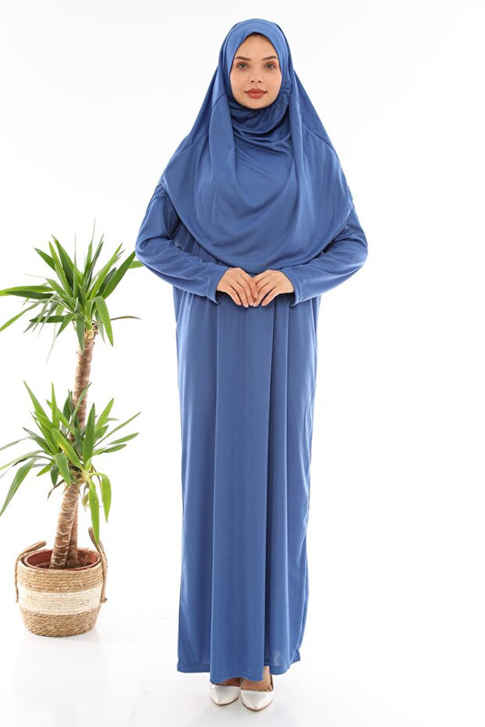 Robe de prière une pièce facile à porter Medipek, bleu indigo