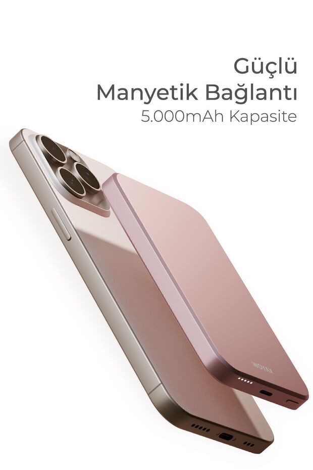 Batterie externe Woyax MagSafe 5000 mAh, fine et rapide, pour iPhone 11, 12, 13, 14, 15, 16, 17 Pro Max et Samsung.