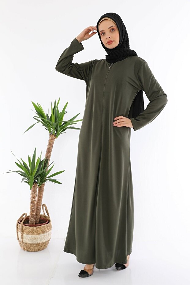 Robe de prière/abaya noire à fermeture éclair pour femme Medipek
