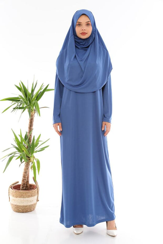 Robe de prière une pièce facile à porter Medipek, bleu indigo