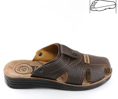 Sandales/pantoufles d'été pour hommes Gezer , réglables par boutons-pression