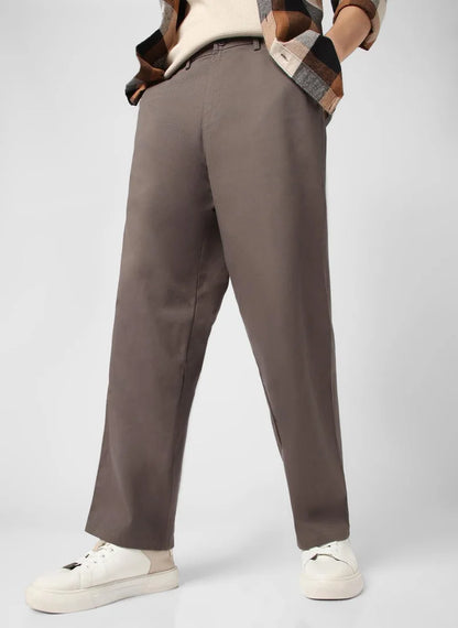 Pantalon chino ample gris foncé pour homme Urbano Fashion, non extensible