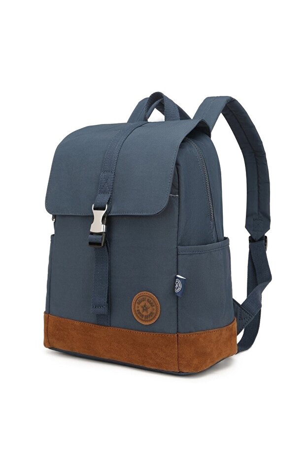 Sac à dos Smart Bags  3092 en daim noir avec compartiment pour ordinateur portable, idéal pour l'école