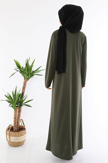 Robe de prière/abaya noire à fermeture éclair pour femme Medipek