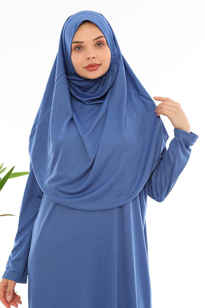 Robe de prière une pièce facile à porter Medipek, bleu indigo