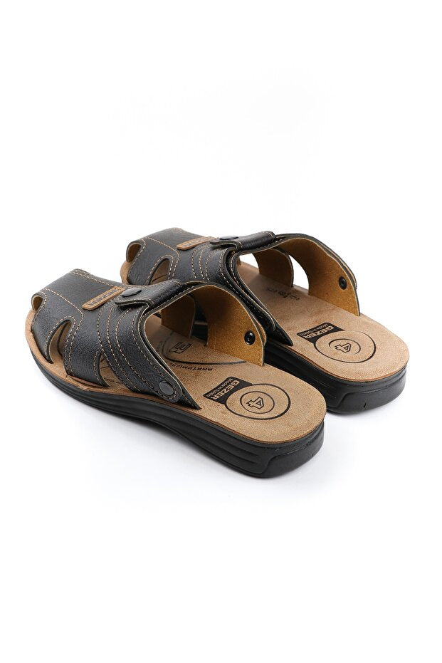 Sandales/pantoufles d'été pour hommes Gezer , réglables par boutons-pression