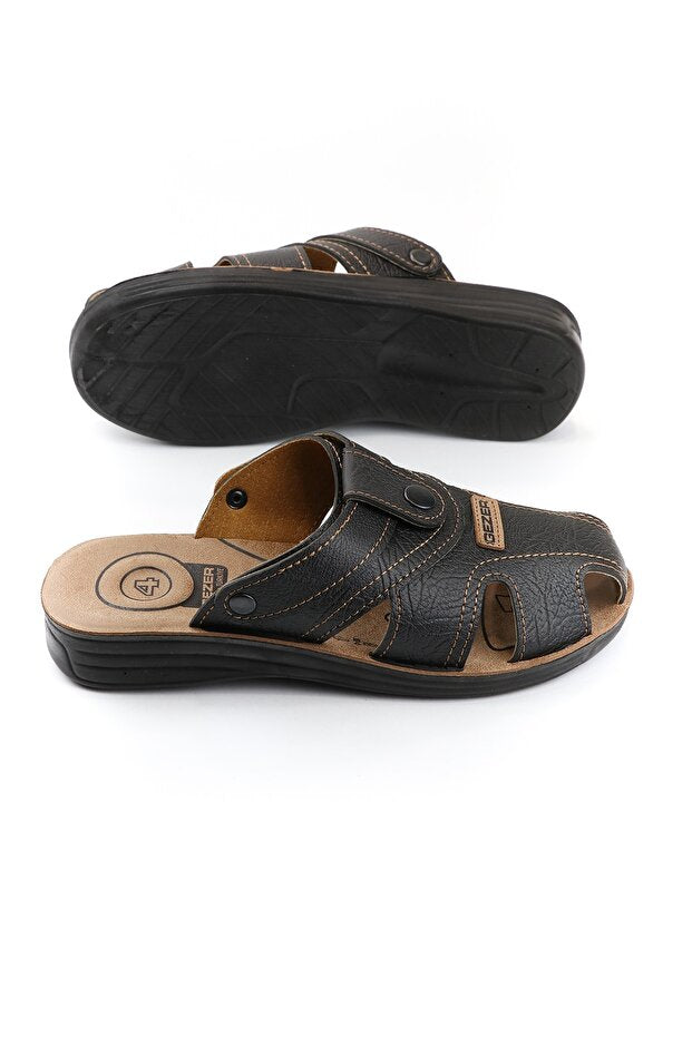 Sandales/pantoufles d'été pour hommes Gezer , réglables par boutons-pression