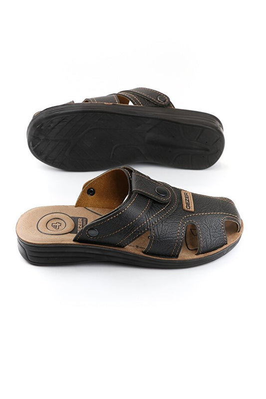 Sandales/pantoufles d'été pour hommes Gezer , réglables par boutons-pression