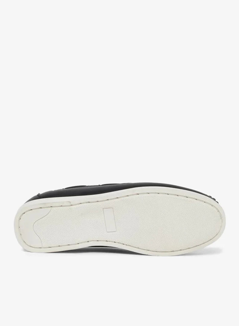 Chaussures bateau classiques noires pour hommes