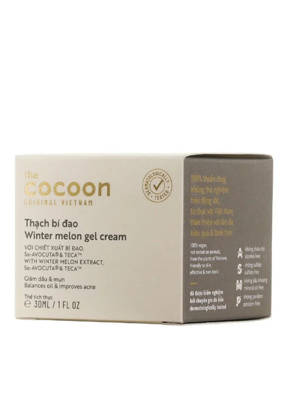 Crème-gel hydratante au melon d'hiver 30 ml | Crème visage sans huile pour peaux grasses et à tendance acnéique | Gel-crème hydratant léger pour une peau douce et repulpée | Soin quotidien matifiant