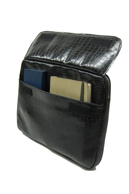 Étui antichoc D'VERS Kroko noir pour MacBook Air et Pro 13-14-15,6-16,1 pouces