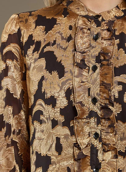 Ensemble jupe et haut jacquard pour femme