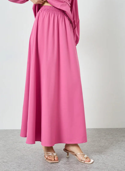 Ensemble haut et jupe maxi orné de perles pour femme