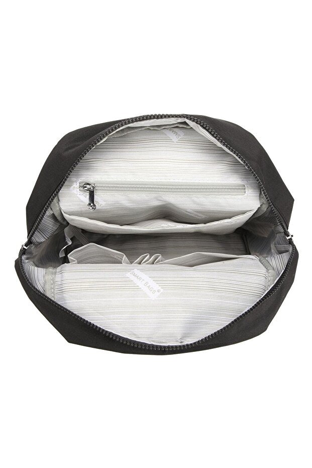 Sac à dos Smart Bags  3092 en daim noir avec compartiment pour ordinateur portable, idéal pour l'école