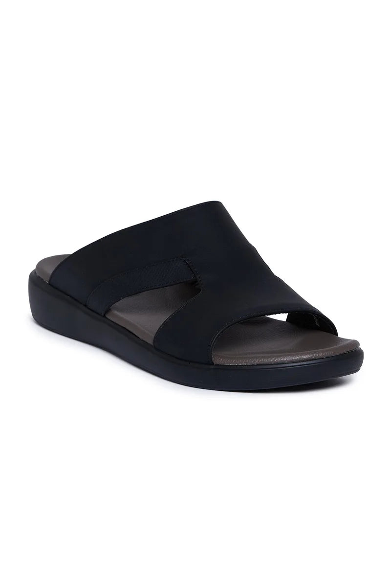 Geoomnii Men’s Arabic Sandals – Comfortable Casual Leather Slide Sandals for Everyday Wear