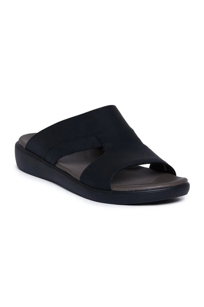 Geoomnii Men’s Arabic Sandals – Comfortable Casual Leather Slide Sandals for Everyday Wear