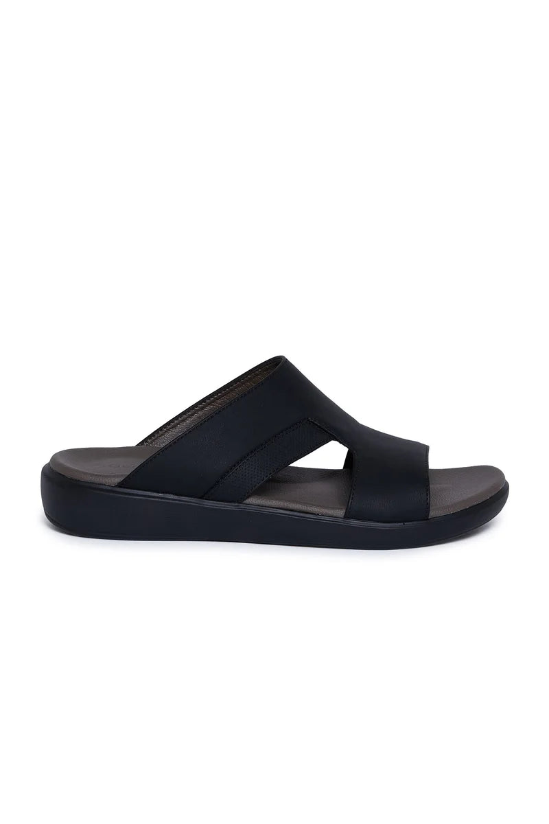 Geoomnii Men’s Arabic Sandals – Comfortable Casual Leather Slide Sandals for Everyday Wear
