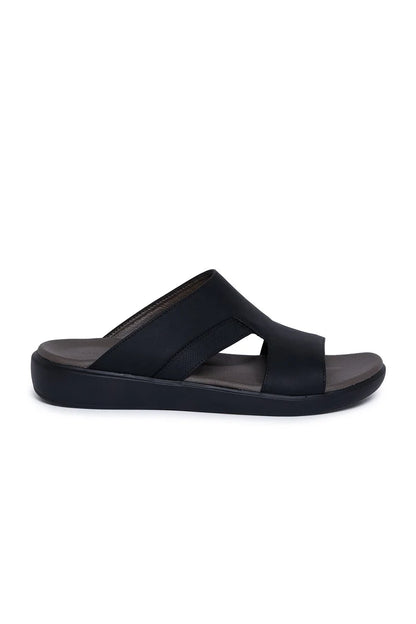 Geoomnii Men’s Arabic Sandals – Comfortable Casual Leather Slide Sandals for Everyday Wear