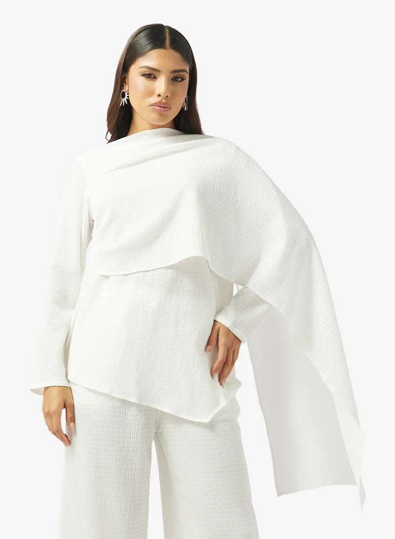 Ensemble haut cache-cœur et pantalon