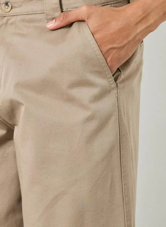 Pantalon beige ample pour homme