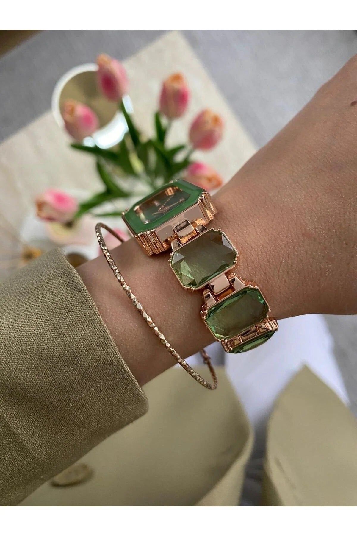 Montre couleur verte