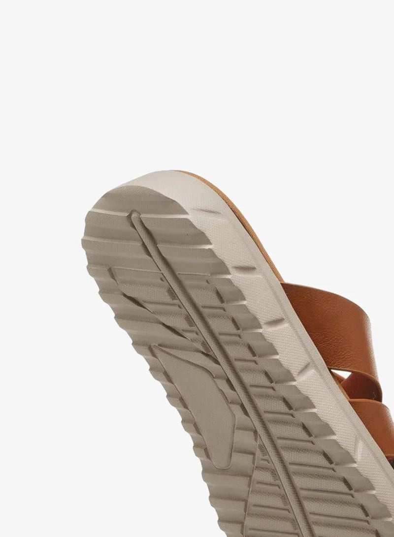 Men Cross Strap Slip-On Sandals