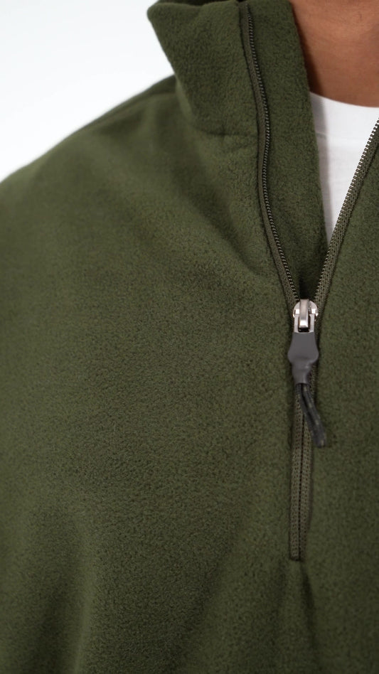 Sweat-shirt polaire AC&Co / Altınyıldız Classics  pour homme, kaki, anti-boulochage, coupe standard, col montant, résistant au froid