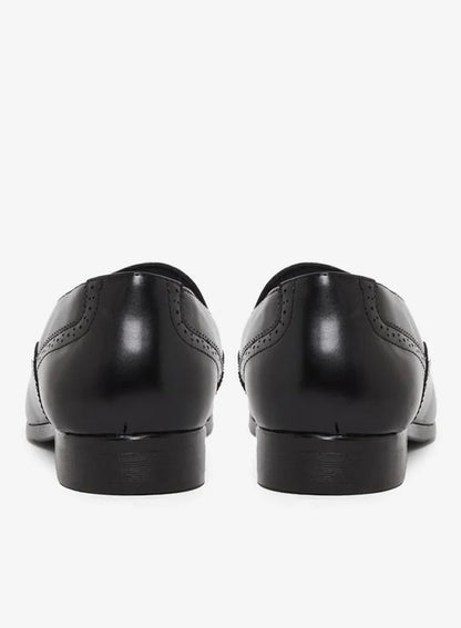 Chaussures habillées en cuir noir pour hommes