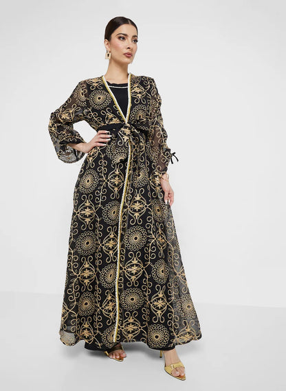 Embroidered Abaya With Inner