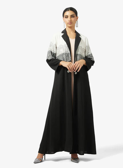 Abaya with Lace Trim
