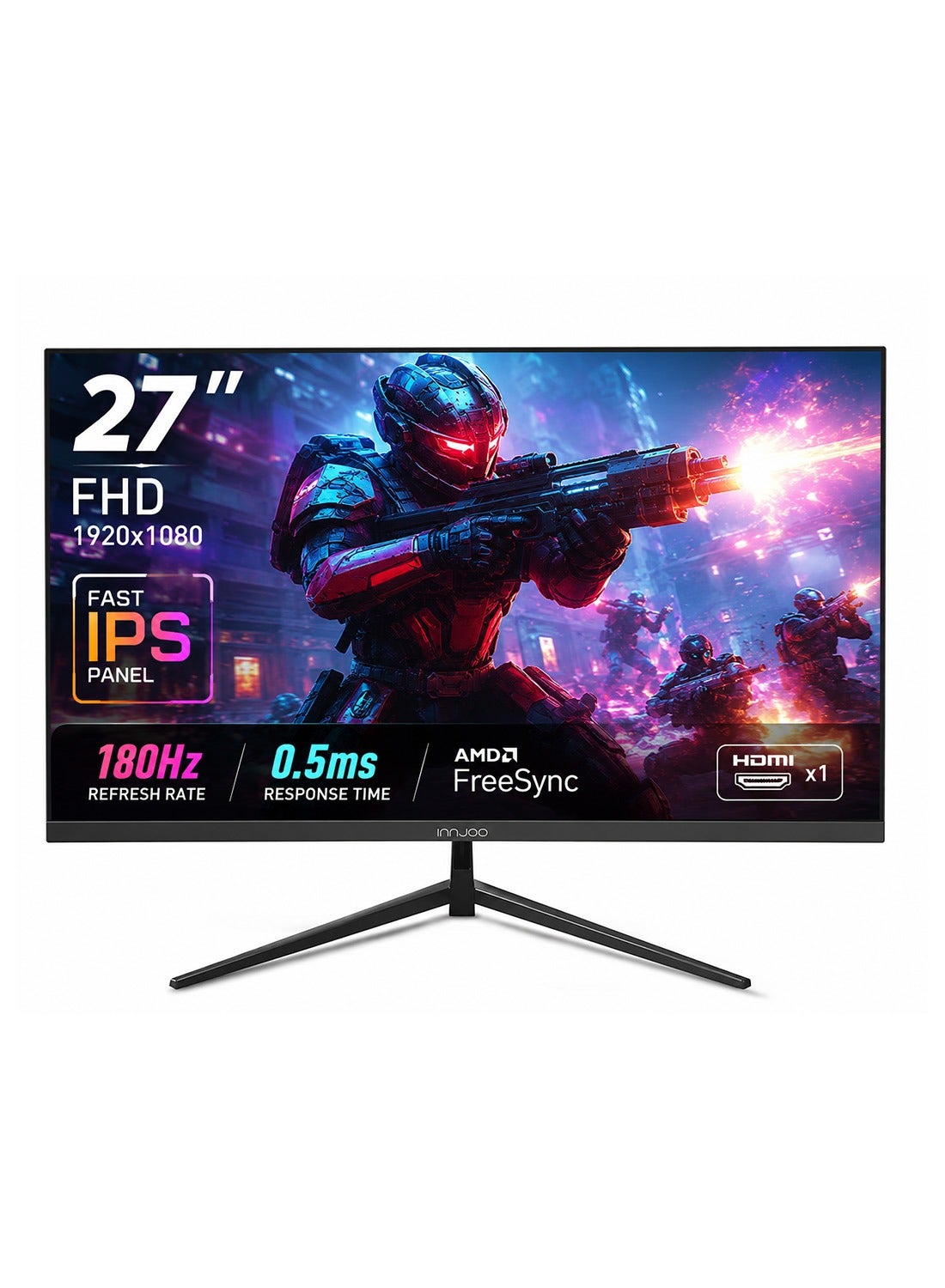 27 inch FHD 180Hz 0.5 ms Gaming Monitor Fast IPS (1920x1080) , x1 HDMI, AMD FreeSync - T271 Black Black