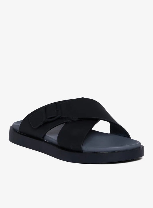 Sandales arabes Geomnii pour hommes – Sandales en cuir confortables et décontractées pour un usage quotidien