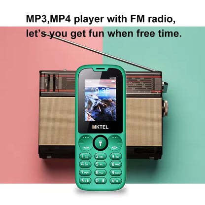 MKnicknM2023 Téléphone portable avec écran 1.77 ", batterie 800mAh, radio EpiFM pour touristes, lampe de poche, appareil photo 0.08 méga