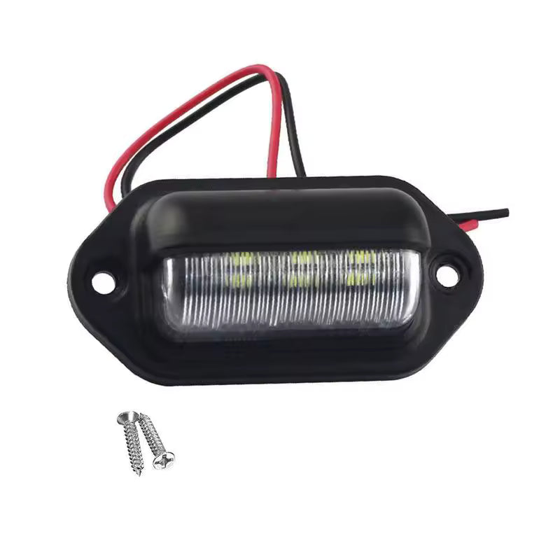 Lumière de plaque d'immatriculation de planificateur de voiture, lampe de marche d'étiquette de camionnette, ampoules blanches, produits de voiture, SUV, camion, remorque, 6 LED, 2 pièces