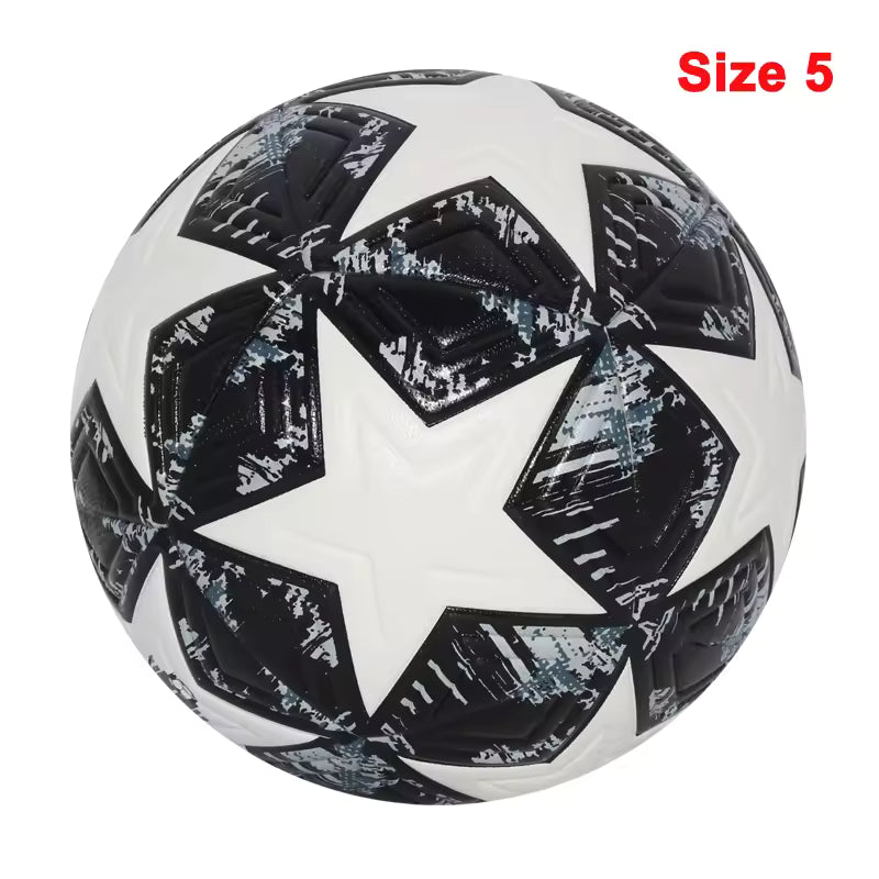 Ballons de football 2025, taille standard 5 et 4, haute qualité, sans couture, en polyuréthane, pour l'entraînement et les matchs en extérieur.